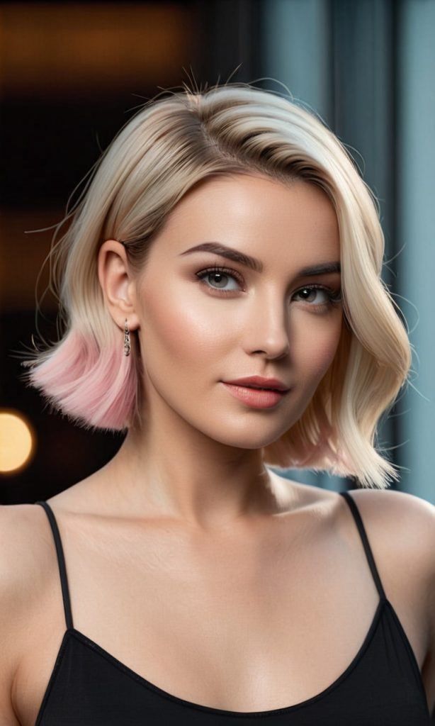 "Platinblonde Kurzhaarfrisuren liegen 2025 voll im Trend. Sie verleihen einen frischen, modernen Look und lassen die Gesichtszüge weicher und jünger wirken. Eine stilvolle Wahl für selbstbewusste Frauen."