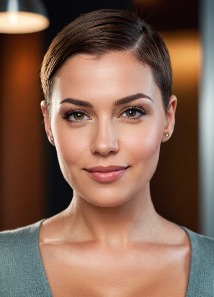 Stilvoll, selbstbewusst und unwiderstehlich – der Buzz Cut zeigt wahre Frauenpower.