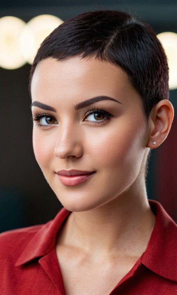 Stilvoll, selbstbewusst und unwiderstehlich – der Buzz Cut zeigt wahre Frauenpower.