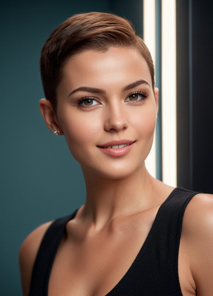 Stilvoll, selbstbewusst und unwiderstehlich – der Buzz Cut zeigt wahre Frauenpower.